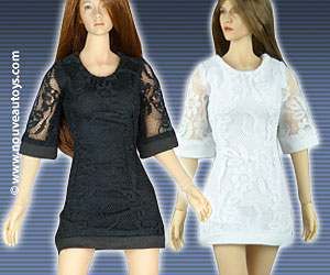 1/6 Nouveau Toys Black And White Lace Dresses Banner